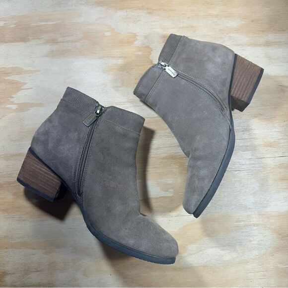 Blondo Taupe Suede Ankle Boots Women’s Size 8.5 - Picture 3 of 7